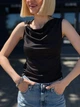 Ассиметричный женский топ Fashion 54/56 черный - изображение 2