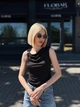 Ассиметричный женский топ Fashion 46/48 черный - изображение 3