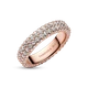 Кольцо Pandora "Два ряда паве" 17р. (Rose-Gold ) - изображение 2
