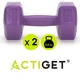 Гантелі Actiget Hex 2 x 2 кг ACT0158 Purple - зображення 6