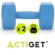 Гантелі Actiget Hex 2 x 2.5 кг ACT0160 Blue - зображення 4