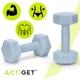Гантелі Actiget Hex 2 x 1 кг ACT0156 Sky Blue - зображення 5