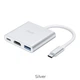 USB-хаб HOCO HB14 Easy use Type-C adapter(Type-C to USB3.0+HDMI+PD) Silver - зображення 4