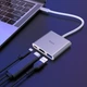 USB-хаб HOCO HB14 Easy use Type-C adapter(Type-C to USB3.0+HDMI+PD) Silver - зображення 8
