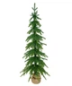 Елка искусственная Forest Elf Green Mix в мешковине, узкая литая 140 см зеленая - изображение 1