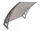 Козырек для двери из поликарбоната Metal-gum KlasK100x120 120 х 100 см навес для балкона Серый - изображение 2