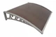 Козырек для двери из поликарбоната Metal-gum KlasK100x120 120 х 100 см навес для балкона Серый - изображение 7