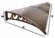 Козырек для двери из поликарбоната Metal-gum KlasK100x300 300 х 100 см навес для балкона Коричневый - изображение 4
