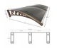 Козырек для двери из поликарбоната Metal-gum KlasK100x240 240 х 100 см навес для балкона Коричневый - изображение 7