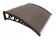 Козырек для двери из поликарбоната Metal-gum KlasK100x120 120 х 100 см навес для балкона Коричневый - изображение 9