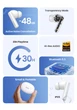 Бездротові Bluetooth-навушники HiTune T6s з Hi-Res Audio, LDAC, ANC і Bluetooth 5.4 White (WS205) - зображення 6