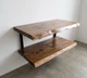 Тумба у ванну кімнату під умивальник із дерева з природним краєм спереді підвісна Loft, модель KarpatWood 6 - зображення 2