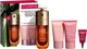Набір для догляду за обличчям Clarins Сироватка Double 50 мл + Денний крем Multi-Active 15 мл + Нічний крем Multi-Active 15 мл + Крем для шкіри навколо очей Total Eye Lift 3 мл (3666057413353) - зображення 1