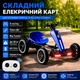 Детский карт 5 км/ч Сложный электромобиль 85х56х51 см с пультом управления музыкой подсветкой 6V электрокарт для детей до 50 кг синий - изображение 1