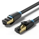 Патч-корд 8м, S/FTP cat 8 RJ-45 black Vention (IKABK) - зображення 1