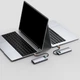 USB-Хаб Baseus Metal Gleam Series 5-in-1 Type-C gray - зображення 4
