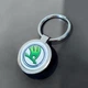 Металлический брелок Skoda - Брелок для ключей автомобиля Шкода - Chaban Souvenir - Автомобильный сувенир / Подарок автомобилисту, круглый (цвет металлик) ZSM_16 - изображение 1