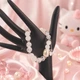 Браслет Hello Kitty білий з намистинами 8 мм на резинці - зображення 9