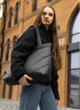 Женская сумка-шоппер Sambag Wave черная из экокожи большая городская сумка для работы и учебы 69045 - изображение 10