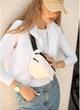 Женская поясная сумка бананка из экокожи городская сумка Sambag Marina MSG, белая 60503 - изображение 3