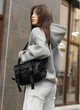 Большая женская поясная сумка бананка тканевая городская Sambag DynamicDart черная с принтом 60517 - изображение 6