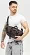 Велика чоловіча поясна сумка бананка тканинна Sambag DynamicDart з принтом чорна 61059 - зображення 9