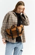 Велика жіноча поясна сумка бананка з натуральної шкіри міська Sambag DynamicDart, руда 60510 - зображення 2