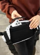 Женская сумка бананка через плечо из полиэстера городская Sambag Flex Pro с принтом Square 60509 - изображение 4