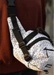 Женская сумка бананка через плечо из полиэстера городская Sambag Flex Pro с принтом Square 60509 - изображение 5