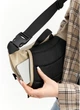 Велика жіноча поясна сумка бананка з натуральної шкіри міська Sambag DynamicDart сіра 60511 - зображення 7