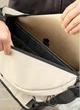 Мужская сумка-бананка под ноутбук Sambag Urban Laptop черная серая текстильная сумка-кроссбоди для ноутбуков до 14″ 51937 - изображение 4