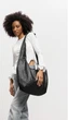 Жіноча сумка Sambag HOBO WEAVE чорна 54x35x8 см екошкіра для ноутбука 15.6 дюймів Sambag 55169 - зображення 10