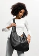 Жіноча сумка Sambag HOBO WEAVE чорна 54x35x8 см екошкіра для ноутбука 15.6 дюймів Sambag 55169 - зображення 11