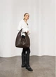 Жіноча сумка Sambag HOBO WEAVE коричнева 34x37x16 см екошкіра для ноутбука до 17 дюймів Sambag 55173 - зображення 3