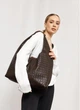 Жіноча сумка Sambag HOBO WEAVE коричнева 34x37x16 см екошкіра для ноутбука до 17 дюймів Sambag 55173 - зображення 5