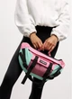 Жіноча поясна сумка бананка для планшета Sambag DynamicDart рожева з м’ятними елементами містка міська 62264 - зображення 5