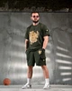 Мужской летний костюм Stone Island шорты+футболка S хаки (96164) - изображение 1