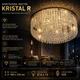 Люстра ESLLSE KRYSTAL R 600x170 Хром на 12 ламп E14 - зображення 1