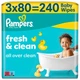 Детские влажные салфетки Pampers Fresh Clean 3x80 шт (240 шт) (8006530134422) - изображение 1