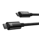 Кабель Baseus Tungsten Gold Fast Charging Data Cable Type-C to Type-C 240W 3m Black - изображение 3