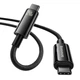 Кабель Baseus Tungsten Gold Fast Charging Data Cable Type-C to Type-C 240W 3m Black - изображение 4