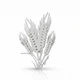 Брошь из стали BROCHE бижутерия Растения Колоски серебристая BRBF115431 - изображение 1