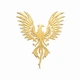 Брошь из стали BROCHE бижутерия Птицы Феникс золотистая BRSF115452 - изображение 1
