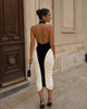 Платье миди с контрастными вставками - Classyme - M - Черный - (35d) - изображение 4