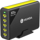 Зарядний пристрій HUNDA 300 Вт USB C GaN, настільна зарядна станція, 5 портів, швидкий адаптер живлення PD 100 Вт - изображение 1