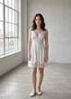 Платье сарафан женское ила с кружевом Zara Белое 18150 L (укр 48) - изображение 1