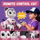 Котик интерактивный на радиоуправлении "Cat robot" сенсорный датчик, ходит, садится, отжимается, танцует, музыка, озвучивание на английском языке Розовый (i7-191382) - изображение 5