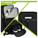 Туристический рюкзак 12 карманов USB порт для путешествий 40x25 см черный Trizand CS-0129 - изображение 4