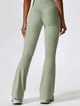 Спортивні жіночі легінси-кльош Flare з бразильським пуш-ап ефектом Bell Bottoms Leggings Premium для фітнесу та йоги L Оливкові (Flare94OliveL) - зображення 3