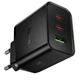 Сетевое зарядное устройство Hoco N75 GaN PD 65W / 3.25A USB+2Type-C для ноутбука с быстрой зарядкой Black - изображение 1
